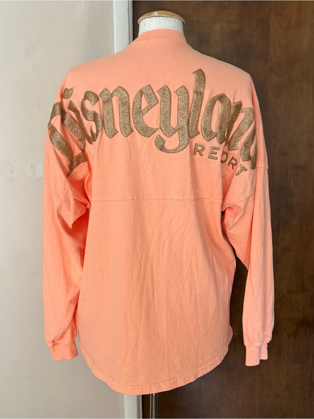 Spirit Jersey Disney Parks Disneyland Resort Peach Long Sleeve Shirt Size S